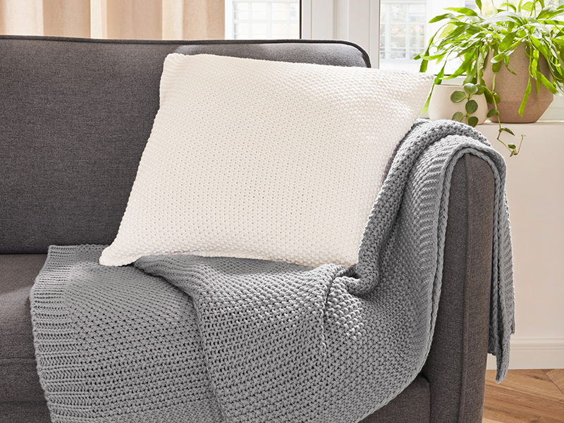 Strickkissen Hilda | 50x50, anthrazit