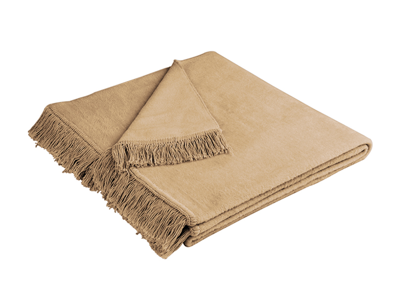 Sofaschoner/Sesselschoner Cover Cotton aus farbigem Recyclinggarn | 100x200, kamel