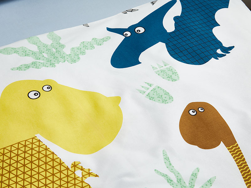 Kinder Renforcé-Bettwäsche | 40x60 + 100x135, Dinos