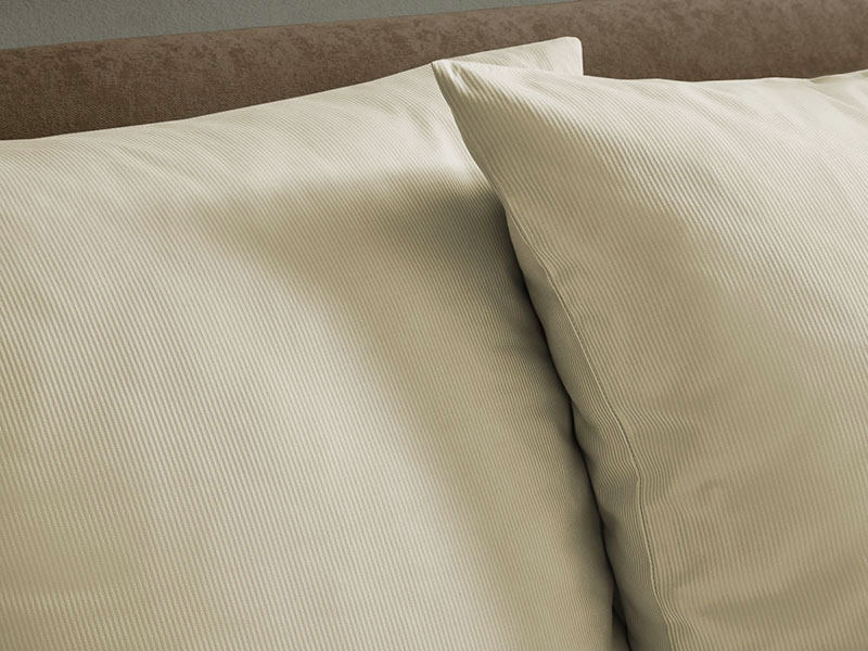 Satinstreifen-Bettwäsche Olivia 2mm | 80x60, sekt Satinstreifen-Bettwäsche Olivia 2mm | 80x60, sekt