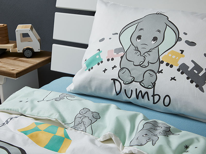 Kinder-Bettwäsche Elefant Dumbo | 40x60 + 100x135, Dumbo