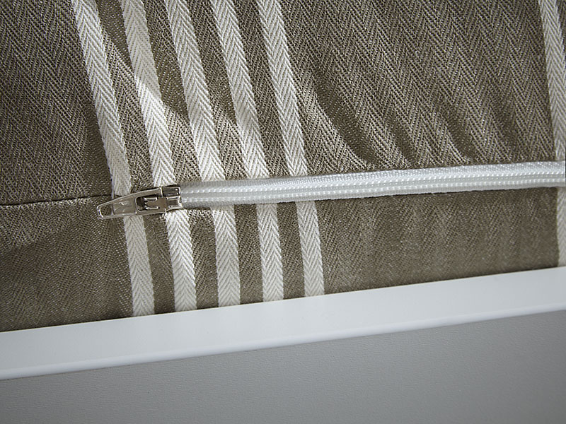 Matratzenschutzbezug Drell mit RV | 90x190x12, grau-weiß Matratzenschutzbezug Drell mit RV | 90x190x12, grau-weiß