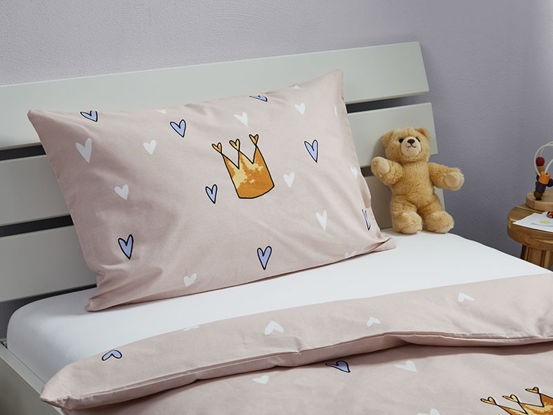 Kinder Renforcé-Bettwäsche | 40x60 + 100x135, Princess