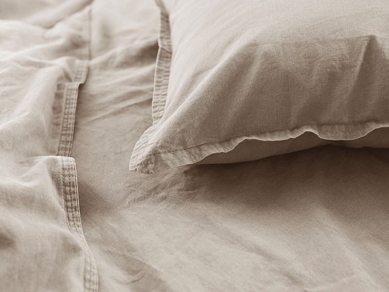 Baumwoll-Bettwäsche Stone Washed farbig HV | 80x80 + 135x200, leinen