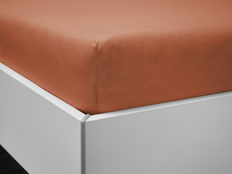 Jersey-Spannlaken Janine Elastic | 200x200, rost-orange