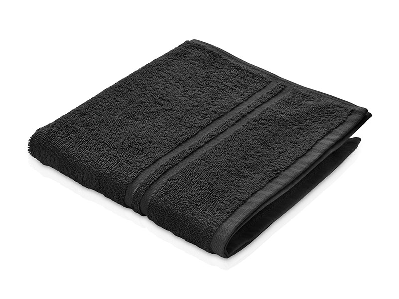 Walkfrottiertuch Lou | Handtuch (50x100), schwarz - Stück