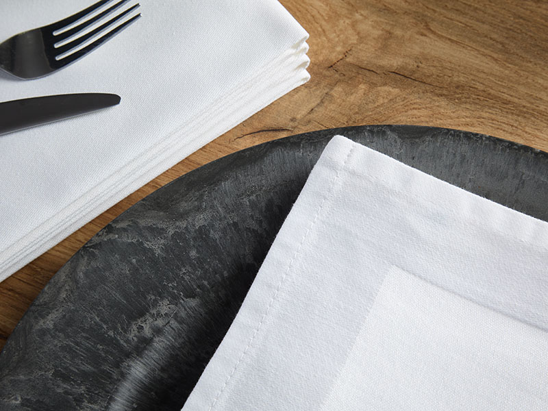 Vollzwirn-Serviette | 50x50, weiß