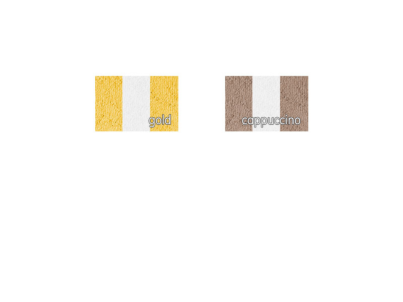 Walk-Frottiertuch Rom Streifen | Duschtuch (70x140), gold-weiß