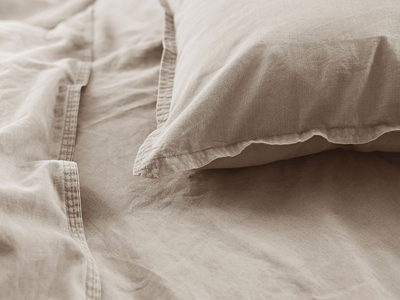 Baumwoll-Bettwäsche Stone Washed farbig HV | 80x80 + 135x200, leinen