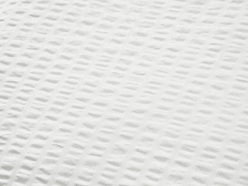 Seersucker-Bettwäsche Gisela uni mit HV | 80x40, weiß