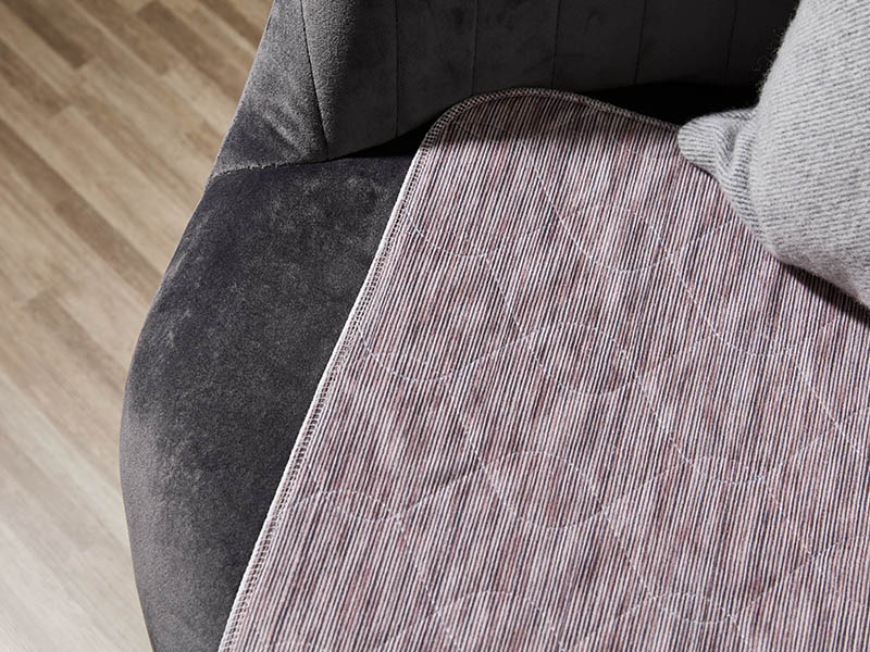Sitzkissen Dotzheim mit PU rot gestreift | 45x45, streifen-rot Sitzkissen Dotzheim mit PU rot gestreift | 45x45, streifen-rot