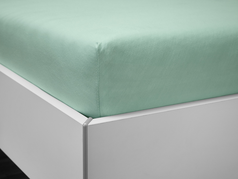 Feinjersey-Spannbettlaken Emil | 200x200, eukalyptus