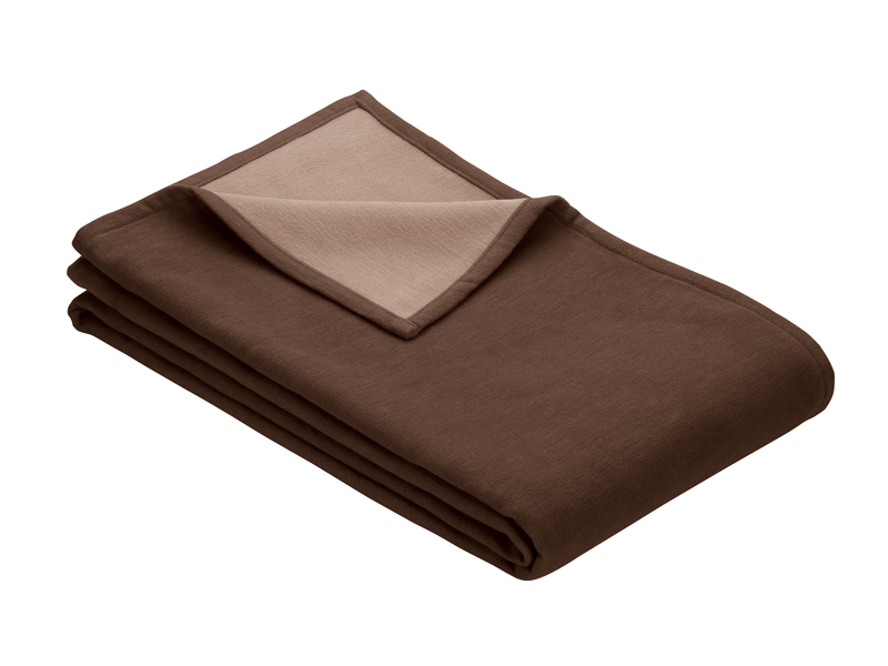 Hoteldecke Stockholm Bio GOTS zertifiziert | 140x200, dunkelbraun