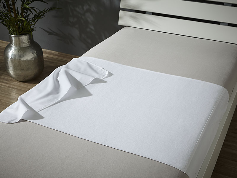 Molton-Auflage PU mit Flügel | 160x70 + 90, weiß Molton-Auflage PU mit Flügel | 160x70 + 90, weiß
