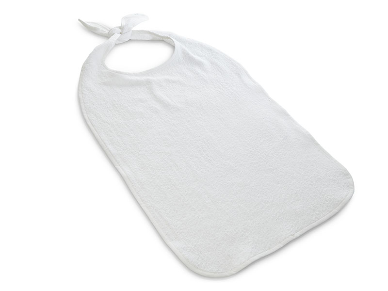 Speiseschürze Neptun Bindeb. Frottier | 48x96, weiß - Stück Speiseschürze Neptun Bindeb. Frottier | 48x96, weiß - Stück