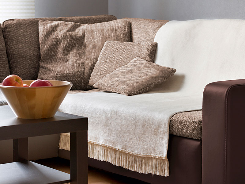 Sofaschoner/Sesselschoner Cover Cotton aus farbigem Recyclinggarn | 50x200, haselnuss Sofaschoner/Sesselschoner Cover Cotton aus farbigem Recyclinggarn | 50x200, haselnuss