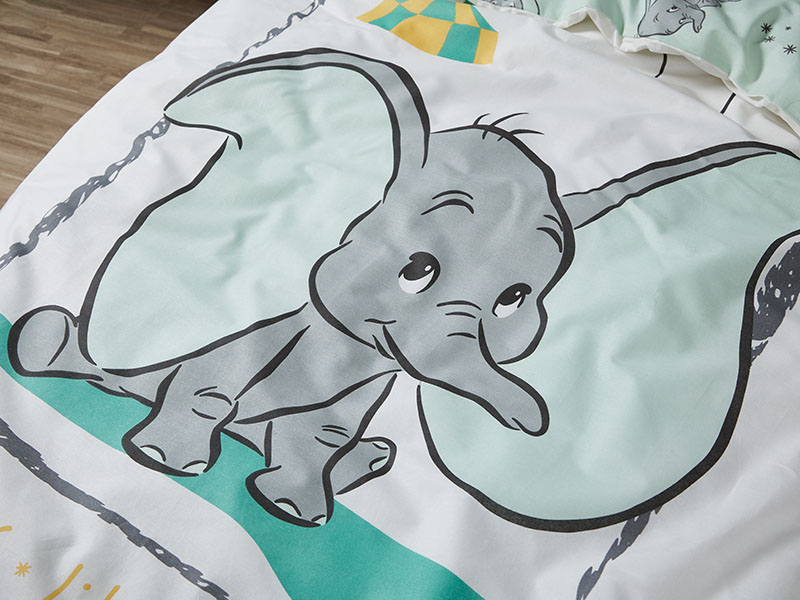 Kinder-Bettwäsche Elefant Dumbo | 40x60 + 100x135, Dumbo