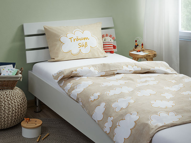 Kinder Renforcé-Bettwäsche | 40x60 + 100x135, Wölkchen Kinder Renforcé-Bettwäsche | 40x60 + 100x135, Wölkchen