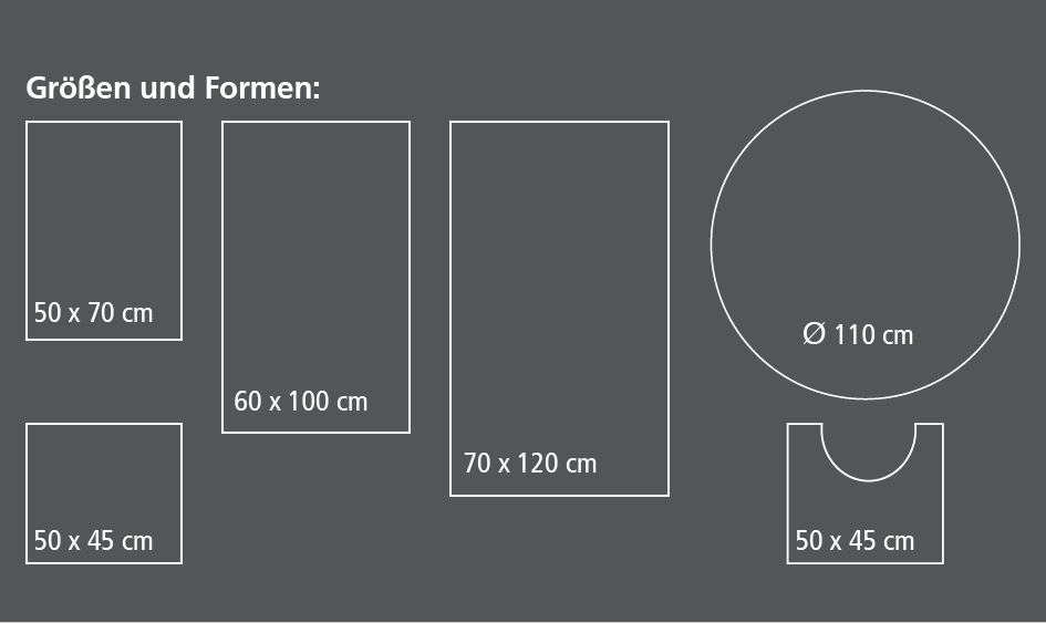 Badteppich Rio | 50x45 mit Ausschnitt, terra Badteppich Rio | 50x45 mit Ausschnitt, terra