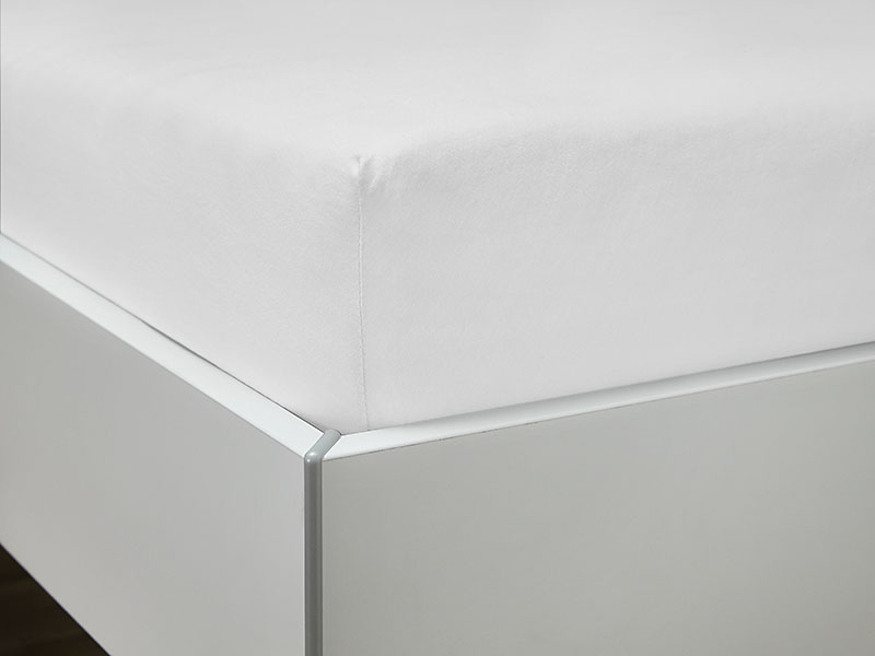 Jersey-Spannlaken Lino weiß | 100x200, weiß - Stück