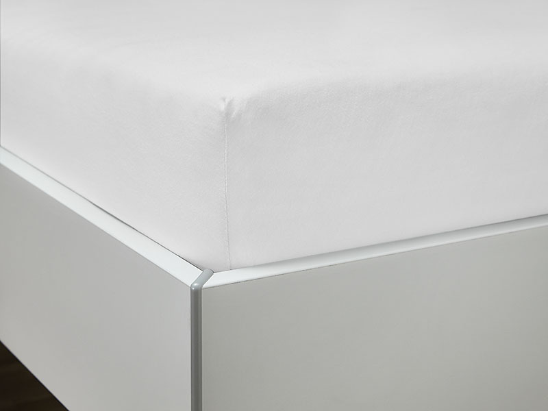 Jersey-Spannlaken Lino weiß | 100x200, weiß - Stück Jersey-Spannlaken Lino weiß | 100x200, weiß - Stück