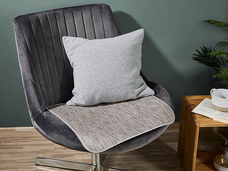 Sitzkissen Dotzheim mit PU beige gestreift Sitzkissen Dotzheim mit PU beige gestreift