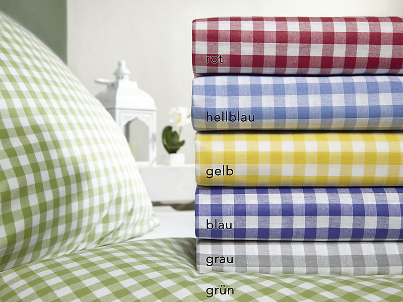 Baumwoll-Bettwäsche Züchen-Karo RV | 80x80 + 135x200, blau Baumwoll-Bettwäsche Züchen-Karo RV | 80x80 + 135x200, blau