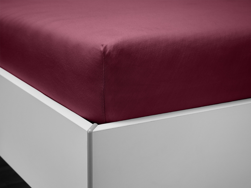 Jersey-Spannbettlaken Erna | 150x200, bordeaux