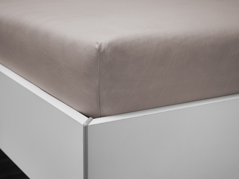 Jersey-Spannbettlaken bellana aqua | 200x200, taupe